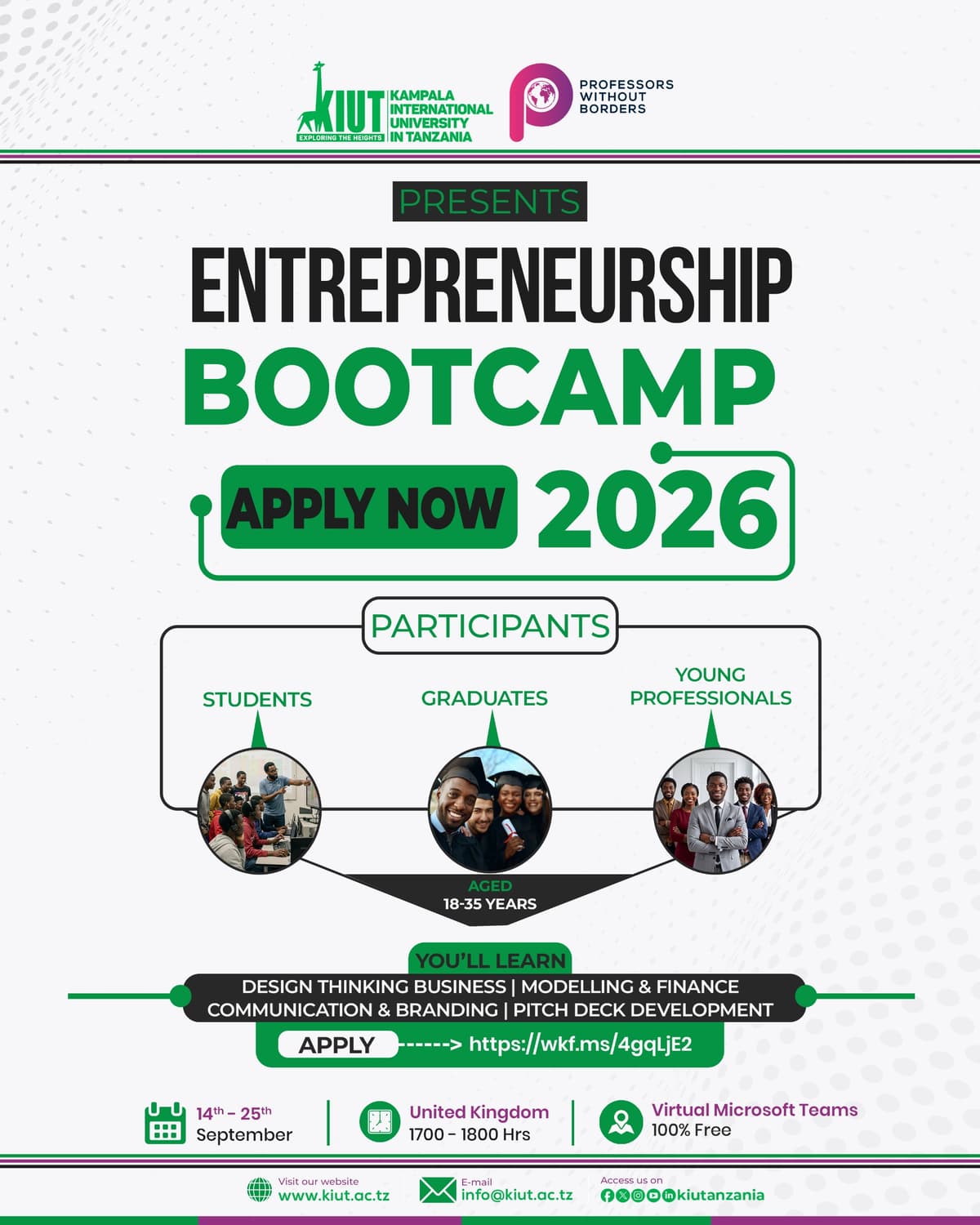 ENTREPRENEURSHIP BOOTCAMP 2026