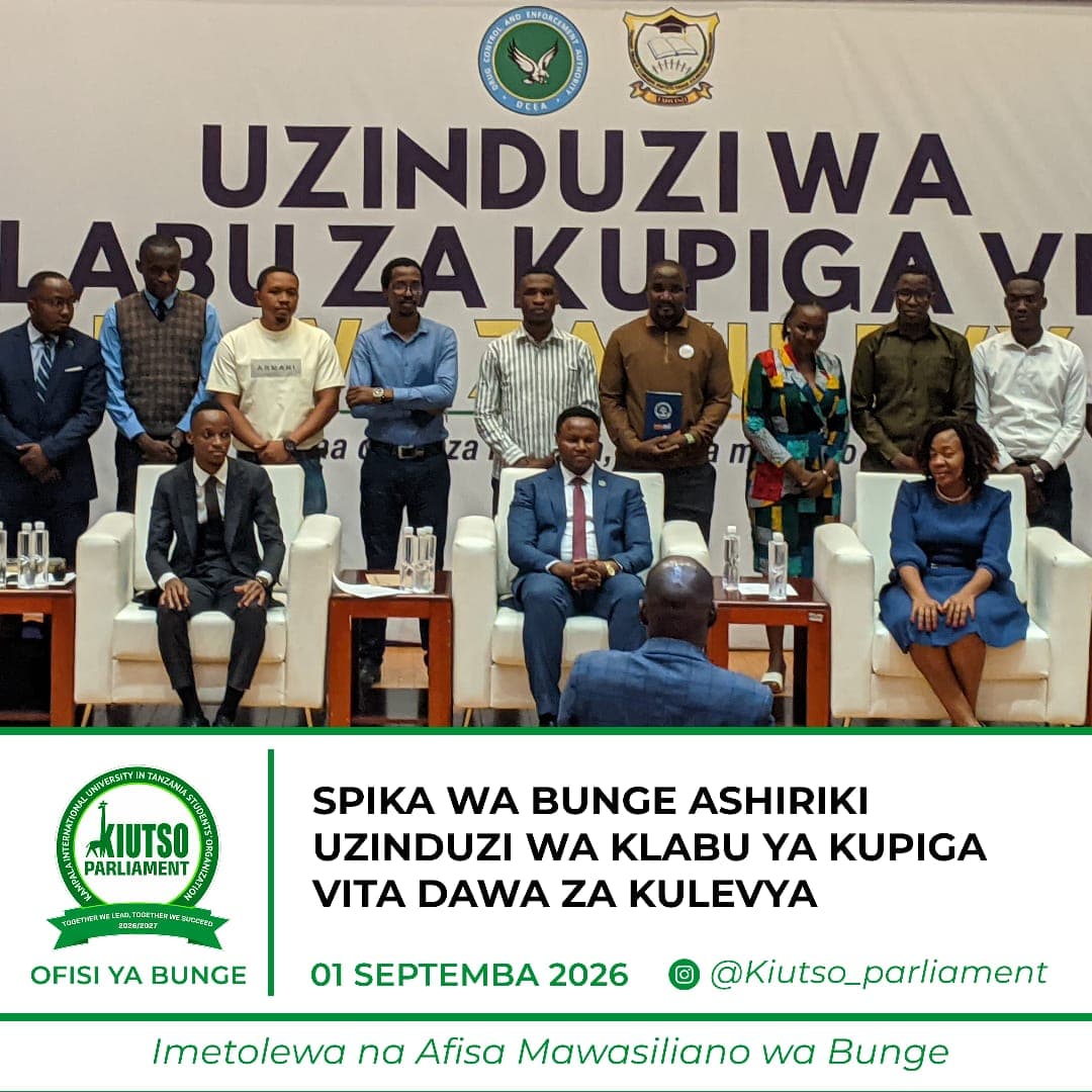 Spika Wa Bunge Ashiriki Uzinduzi wa Klabu ya Kupiga Vita Dawa Za Kulevya